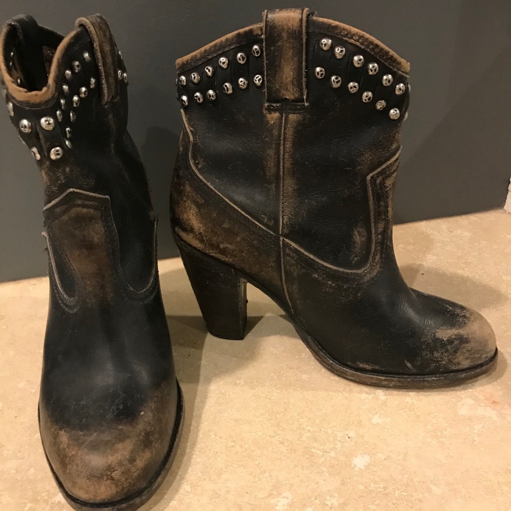 Frye studded booties
